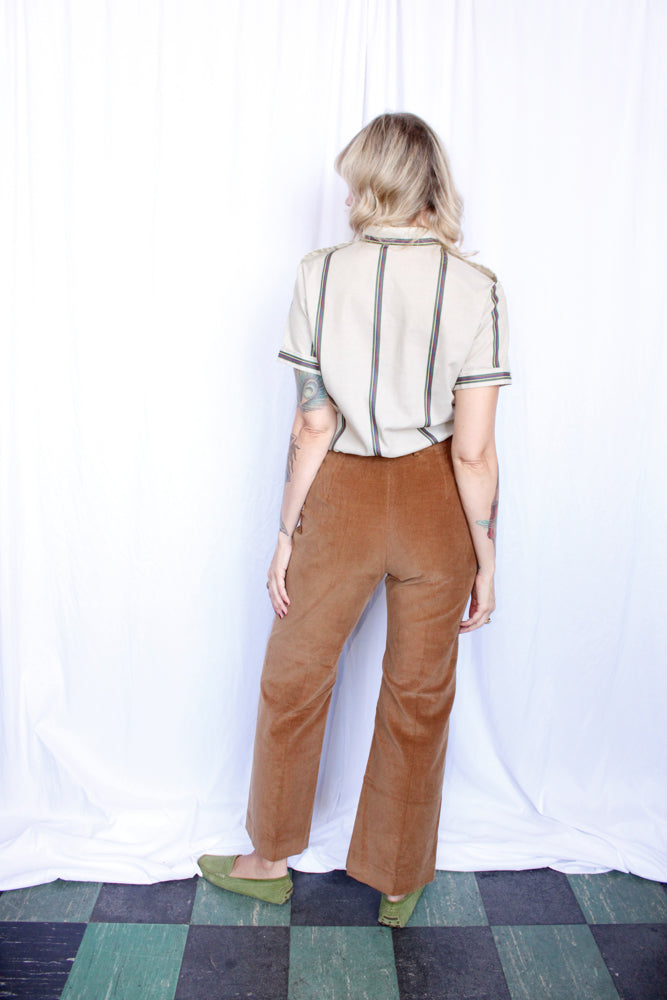 1990s Paul Stuart Mid Rise Corduroy Pants - 31" waist