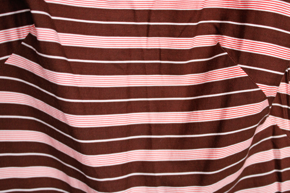 1960s Mint Chocolate Striped Romper - Medium