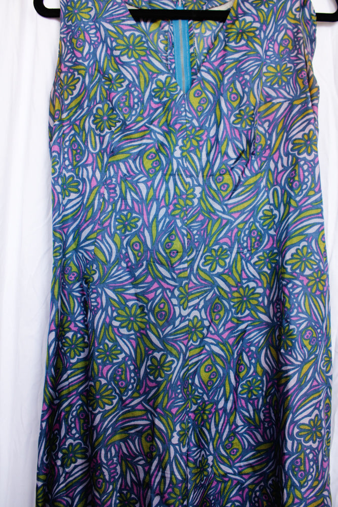 1960s Jewel Kaleidoscope Jumpsuit - Med