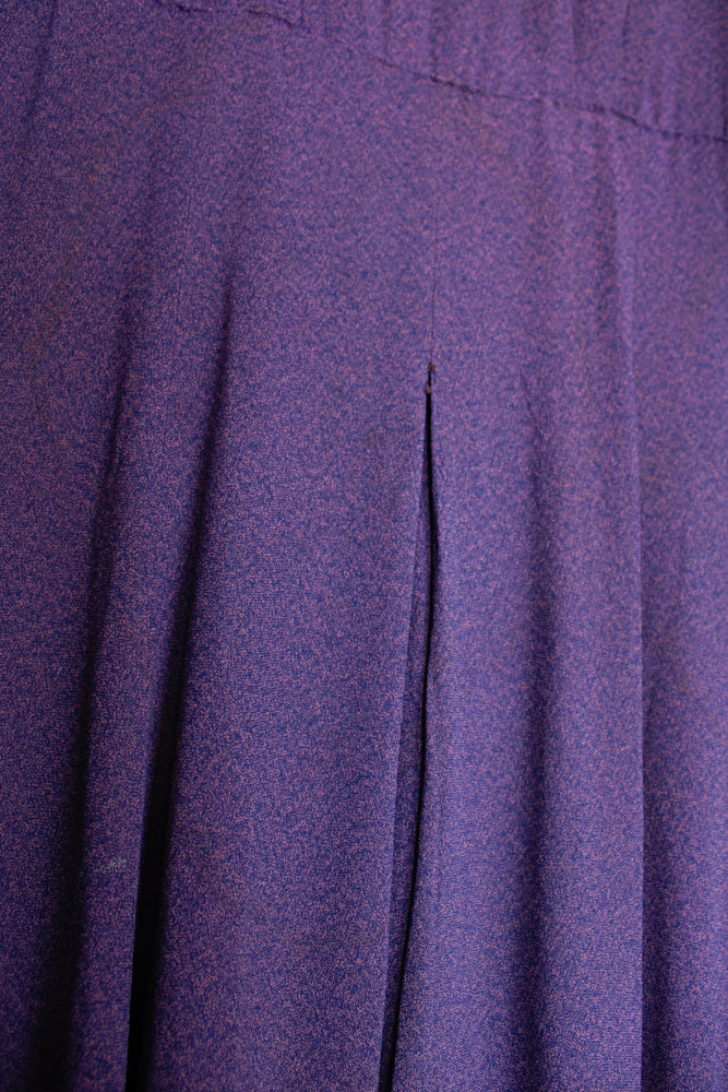 1940s Plum Purple Rayon Dress - M/L