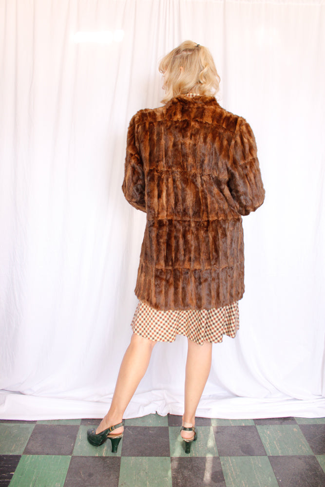 1940s Luxe Fur Coat - Medium