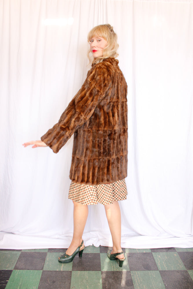 1940s Luxe Fur Coat - Medium