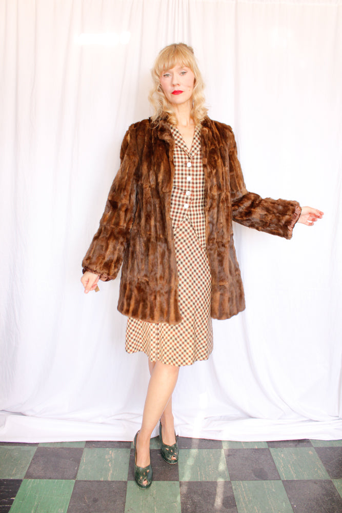 1940s Luxe Fur Coat - Medium