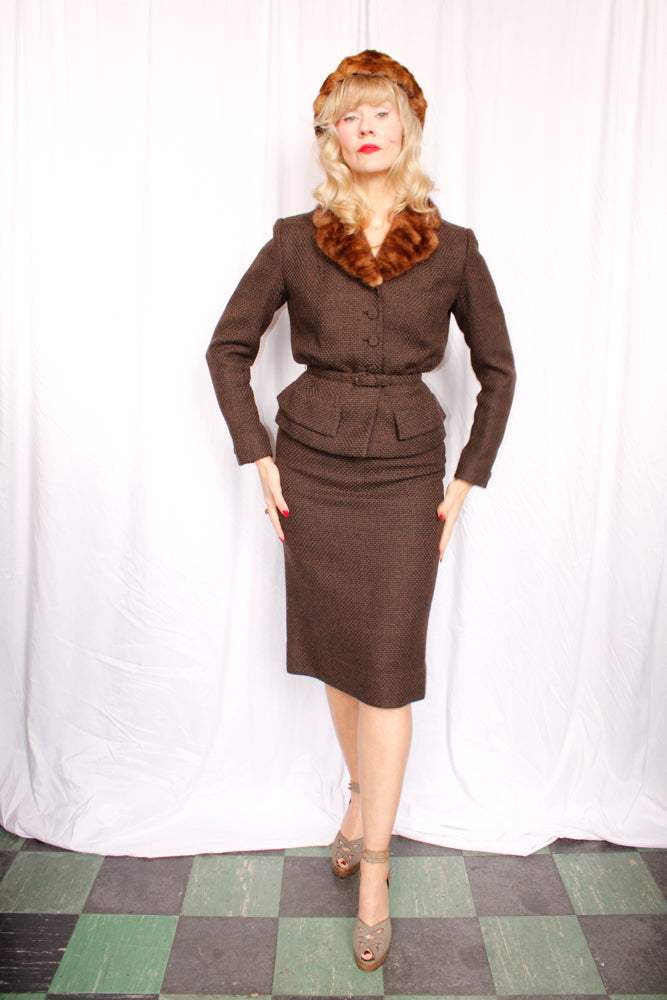 1940s Fred A. Block Wool 2pc Suit - Small