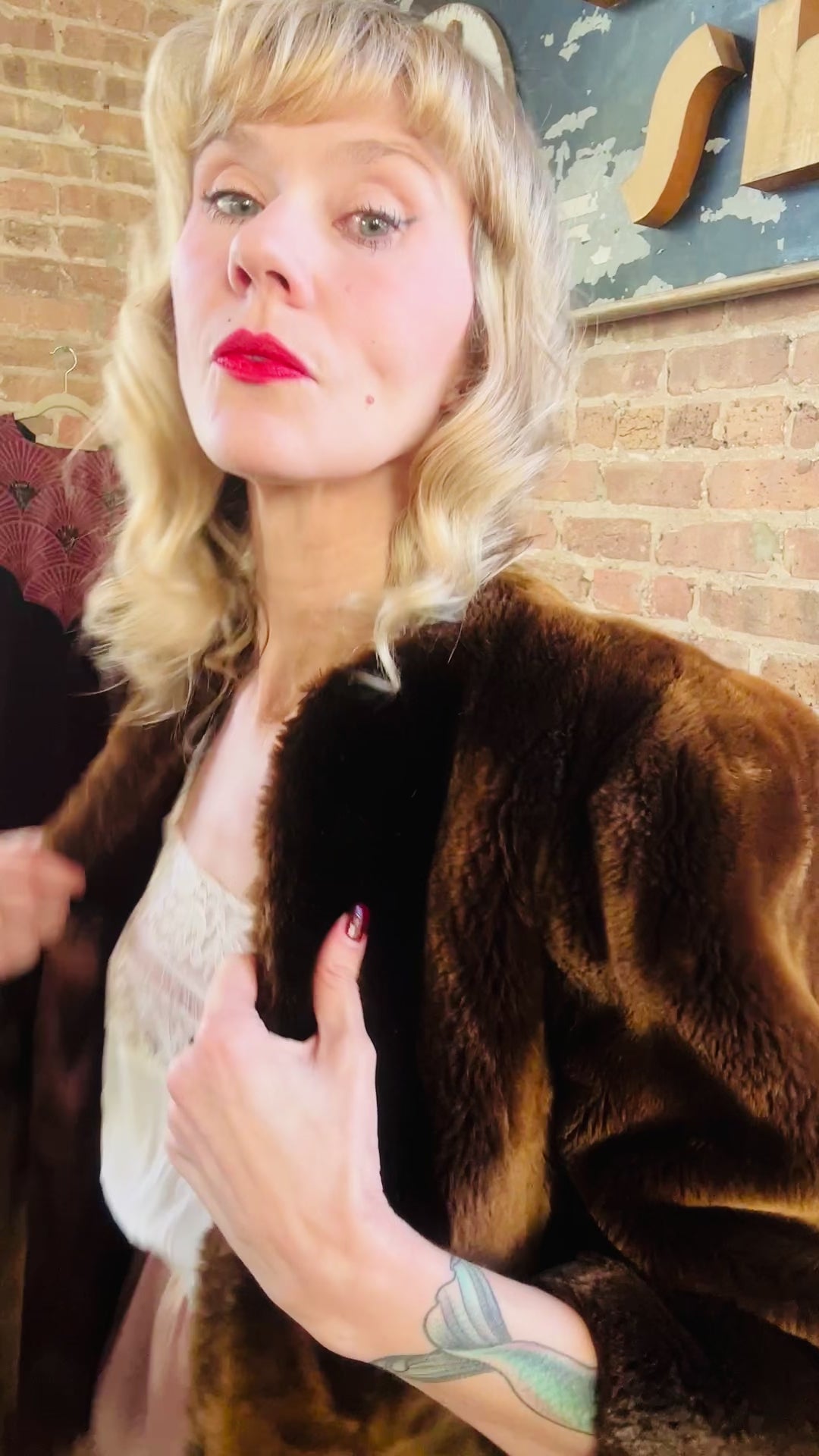 1940s Lace & Rayon Camisole Top - S/M & 1990s Pink Silk Pant with Elastic Waist - M/L