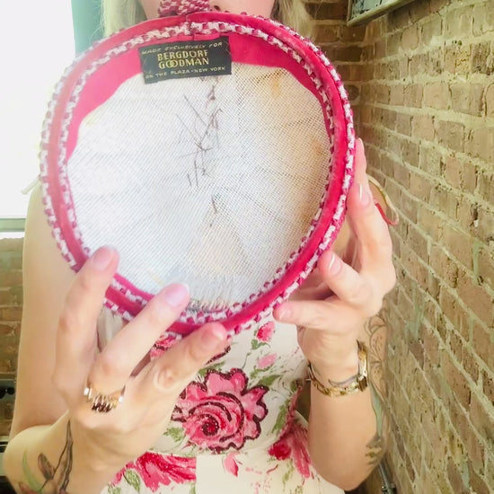 1950s Berdorf Goodman Pink Hat