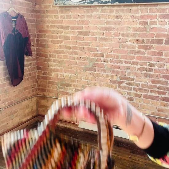 1930s Wood Bead Czech Small Purse 