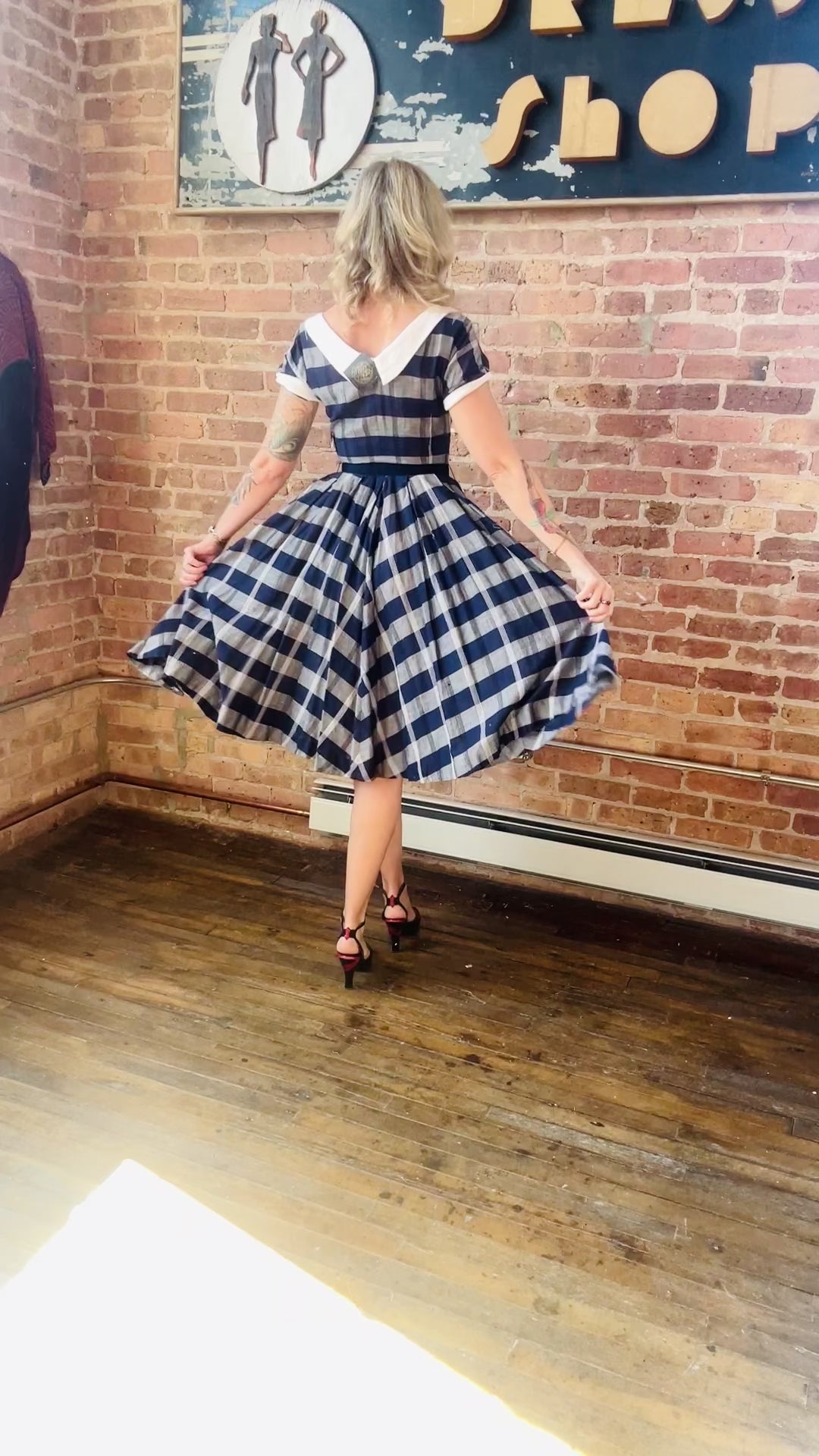 1950s Plaid Jonathan Logan Dress - Small
