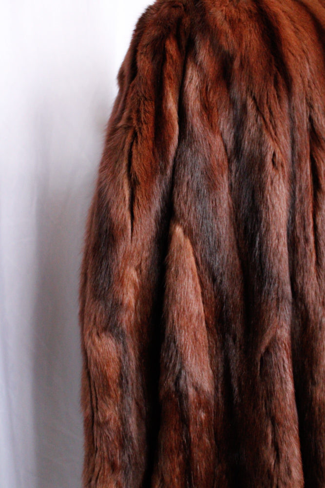 1940s Marmot Fur Cape with Muff - o/s