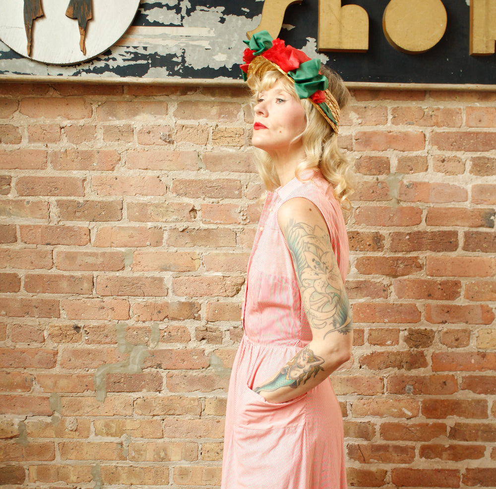 1950s Floral Sun Hat