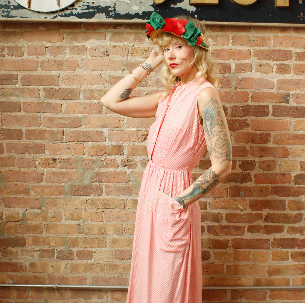 1950s Floral Sun Hat