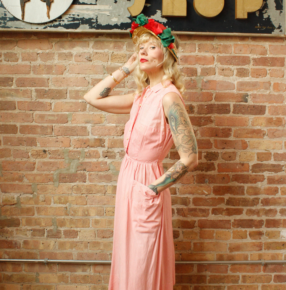 1950s Floral Sun Hat