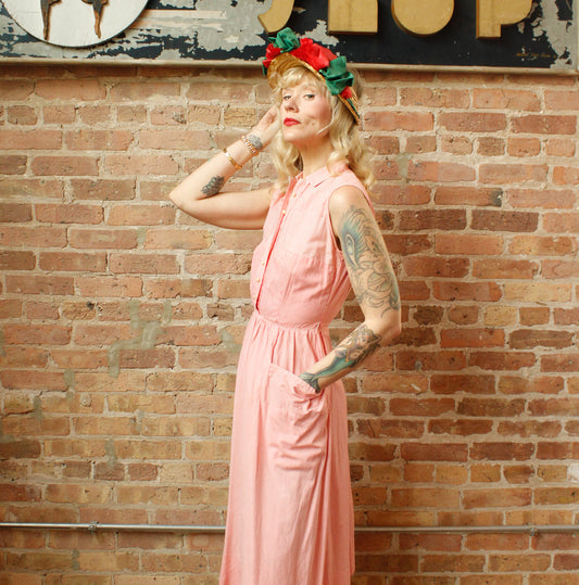 1950s Floral Sun Hat