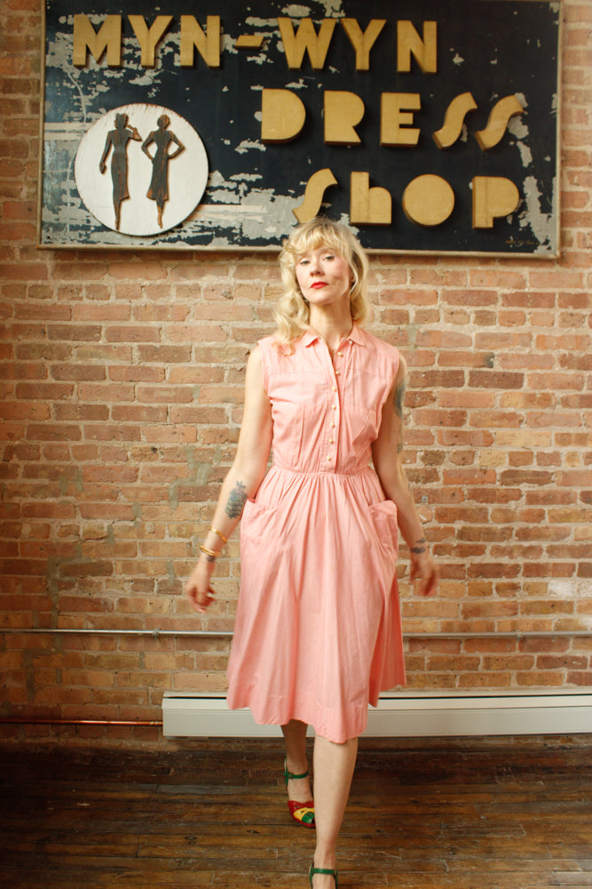 1950s Henry Rosenfeld Striped Shirtwaist Dress - Small