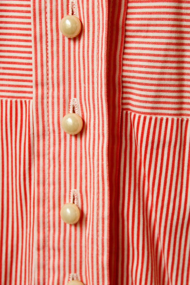1950s Henry Rosenfeld Striped Shirtwaist Dress - Small