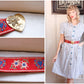 1930s Embroidered Folk Belt with Brass Heart Buckle