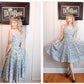 1950s Rumba Ruffle Floral Swing Dress - Xsmall 