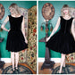 1950s Bobbie Brooks Black Velvet Dress - Small