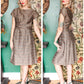 1950s Brown Silk Plaid Sheath Dress 