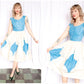 1950s Vicky Vaughn Scarf Print Dress - Small