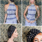 Late 1960s/Early 1970s Silk Polka Dot Hat