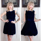 1960s NOS Blue Velvet Party Dress - Medium