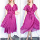 1970s Purple Wrap Disco Dress - S/M