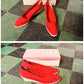 1980s Summer Red Wedges NOS - 8.5M