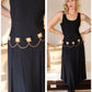 1990s Black Vesace Style Dress 