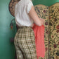 1960s Bright Coral Mohair Hand Knit Cardigan Sweater