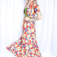 1940s Hawaiian Floral Cold Rayon Gown with Bolero - Small
