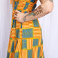 1970s Batik Cotton Summer Dress - Large