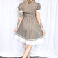 1940s Mione Plaid Cotton Day Dress - Medium