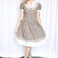 1940s Mione Plaid Cotton Day Dress - Medium