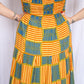 1970s Batik Cotton Summer Dress - Large