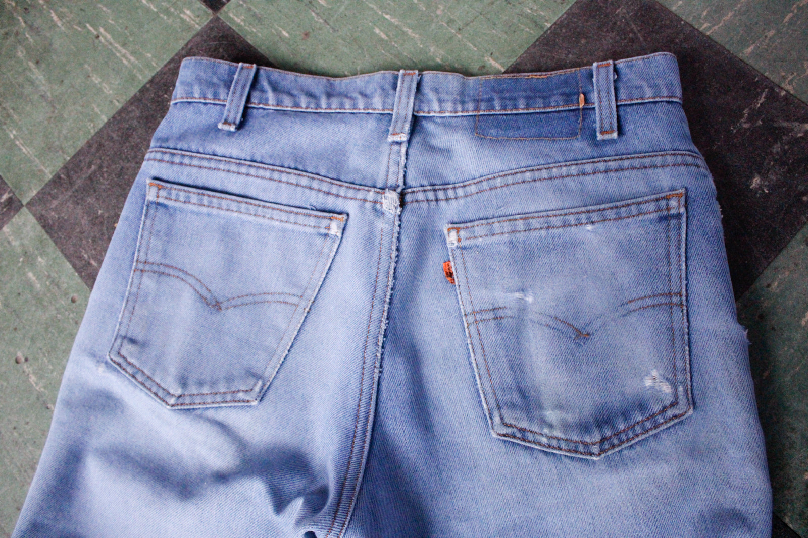 1990s Orange Tab Levis Light Denim Jeans - 30" Waist