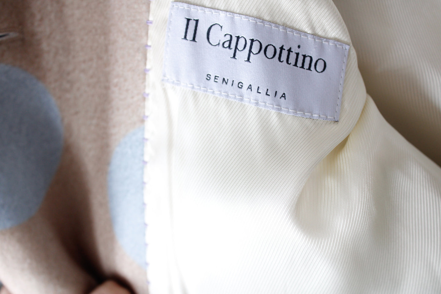 Modern Custom Tailored Italian I1 CAPPOTTINO Lambswool Polka Dot Coat - S/M