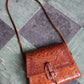 1940s Leather Floral Tooled Handbag