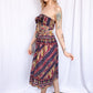 1940s Convertible 9-way Batik Summer Dress - XS