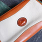 1980s Dooney & Bourke White & Tan Leather Handbag