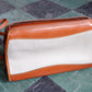 1980s Dooney & Bourke White & Tan Leather Handbag