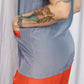 1940s Rayon Purple & Orange Lounge Suit - S/M