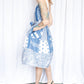 1950s Blue & White Dorian Cotton Dress - Small