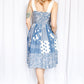 1950s Blue & White Dorian Cotton Dress - Small