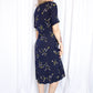 1950s Atomic Print Cotton Dress - Large 