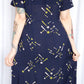1950s Atomic Print Cotton Dress - Large 