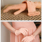 1940s Pink Cotton Knit Gloves