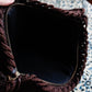 1940s Dark Brown Knit Cordé Handbag