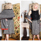 1950s Salt & Pepper Wool Wrap Skirt and Shawl