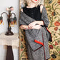 1950s Salt & Pepper Wool Wrap Skirt and Shawl